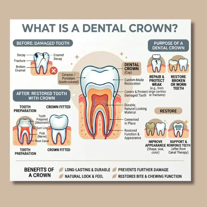 What is a dental crown or cap?