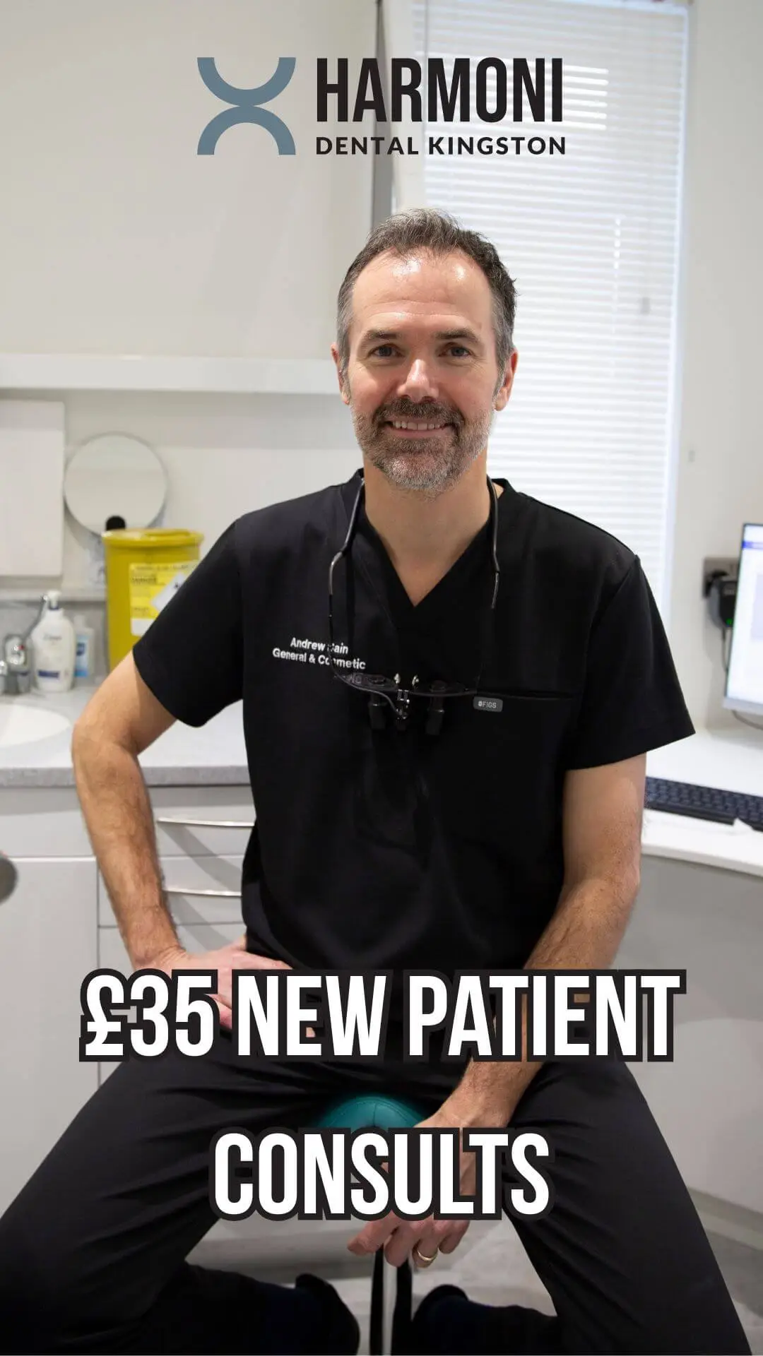 Andrew Bain, founder of Harmoni Dental Kingston, introduces the new practices and the Founders Offer of £35 for a new patient consultation